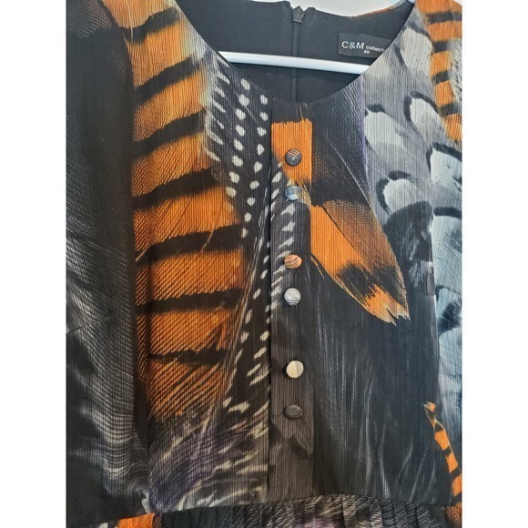 C & M Collections Butterfly Dress Size 40 US Size 8 - Picture 5 of 6
